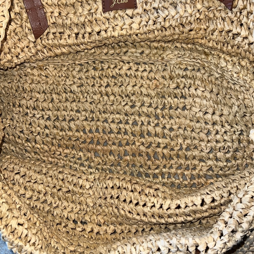 J. Crew Tan Woven Tote Bag - Picture 7 of 9